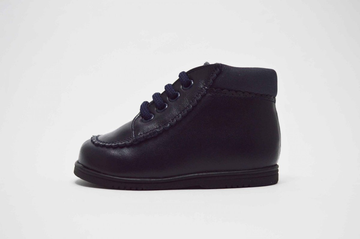 Bota cordones festoneado azul marino - Imagen 3
