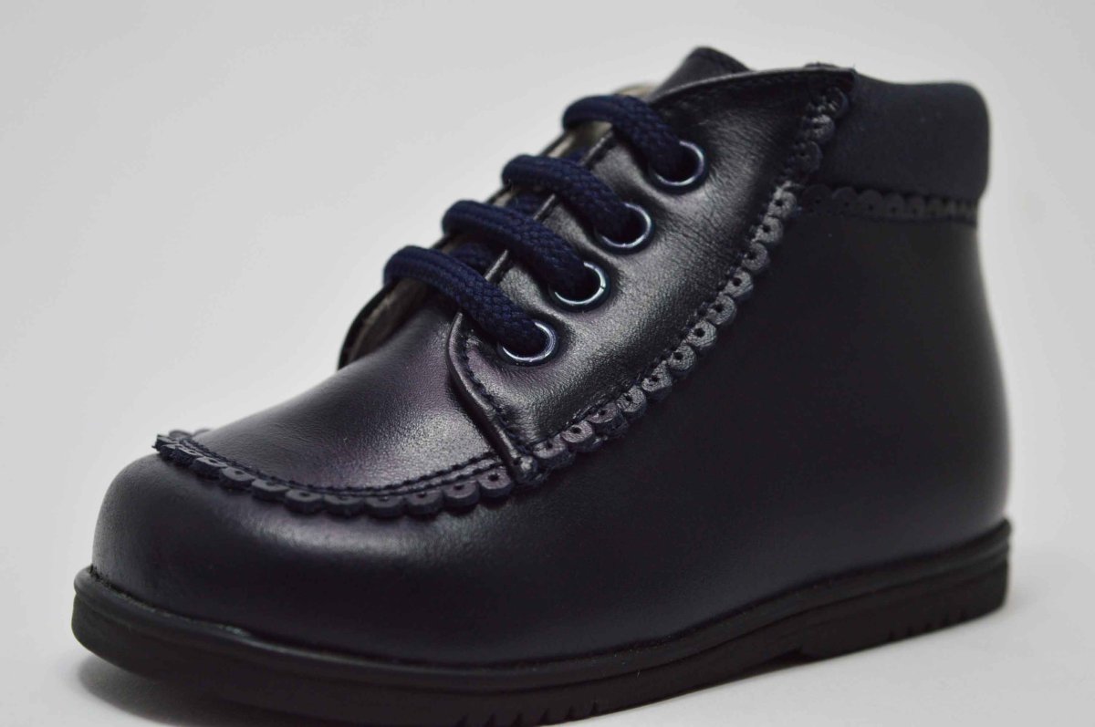 Bota cordones festoneado azul marino - Imagen 8