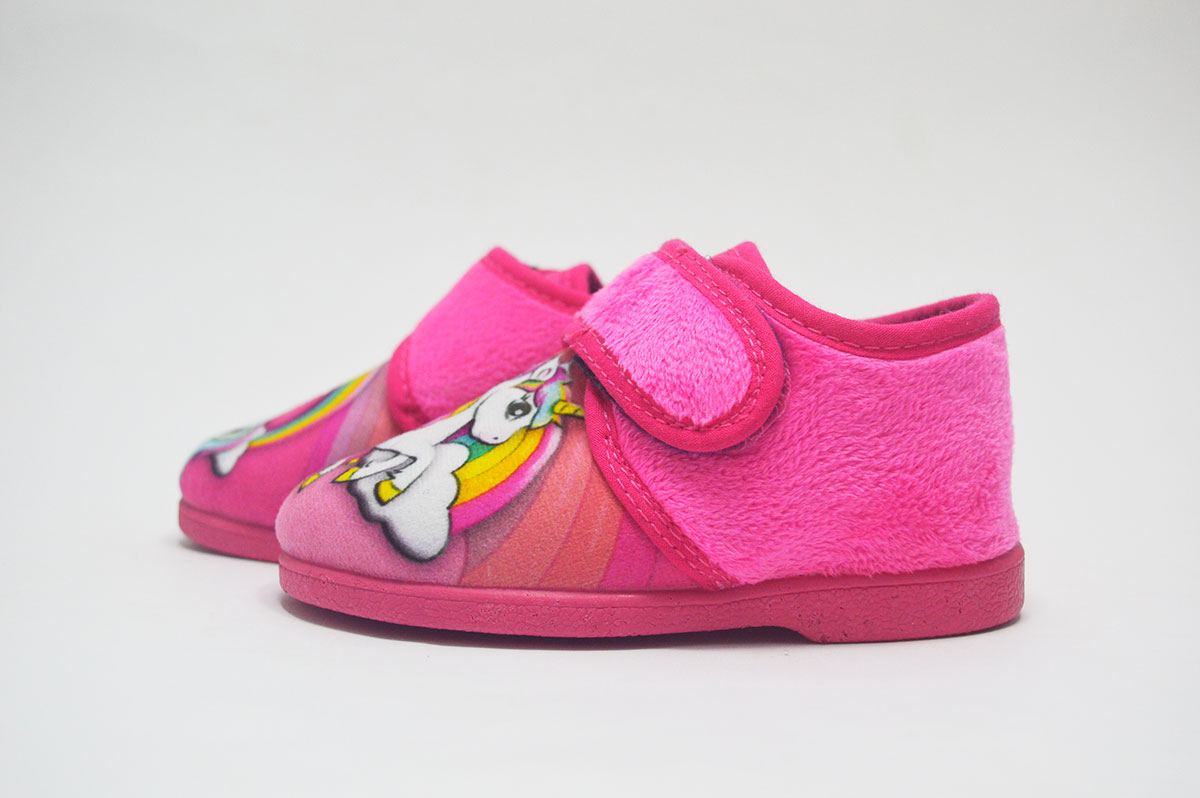 Zapatilla casa unicornio rosa niña sin cordones - Imagen 6