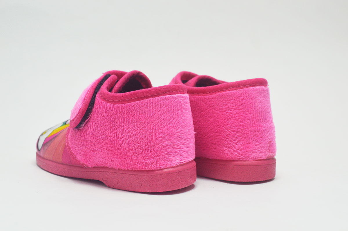 Zapatilla casa unicornio rosa niña sin cordones - Imagen 8
