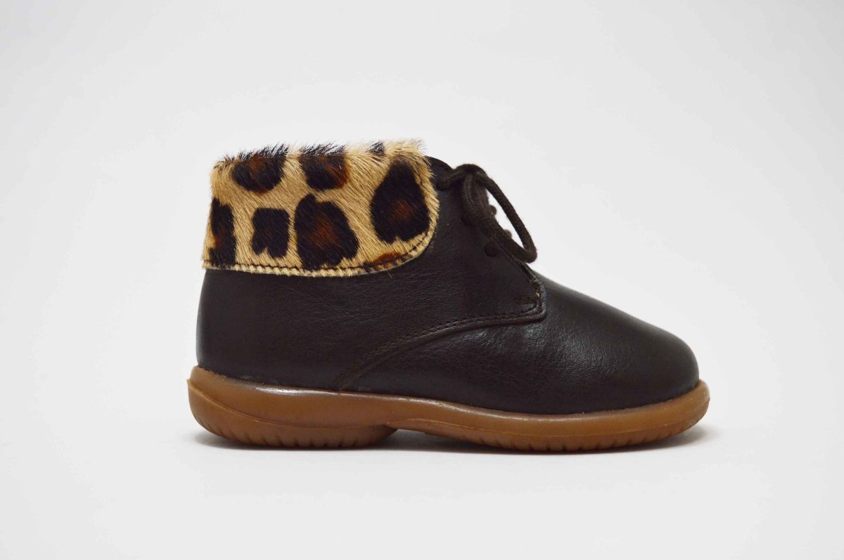 Botita cordones leopardo niña - Imagen 3