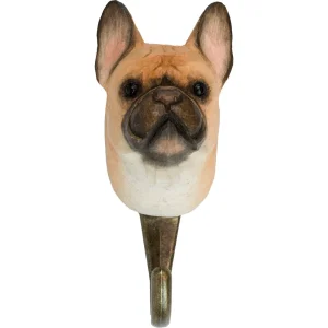 Perchero para complementos de perros con forma de Bulldog francés