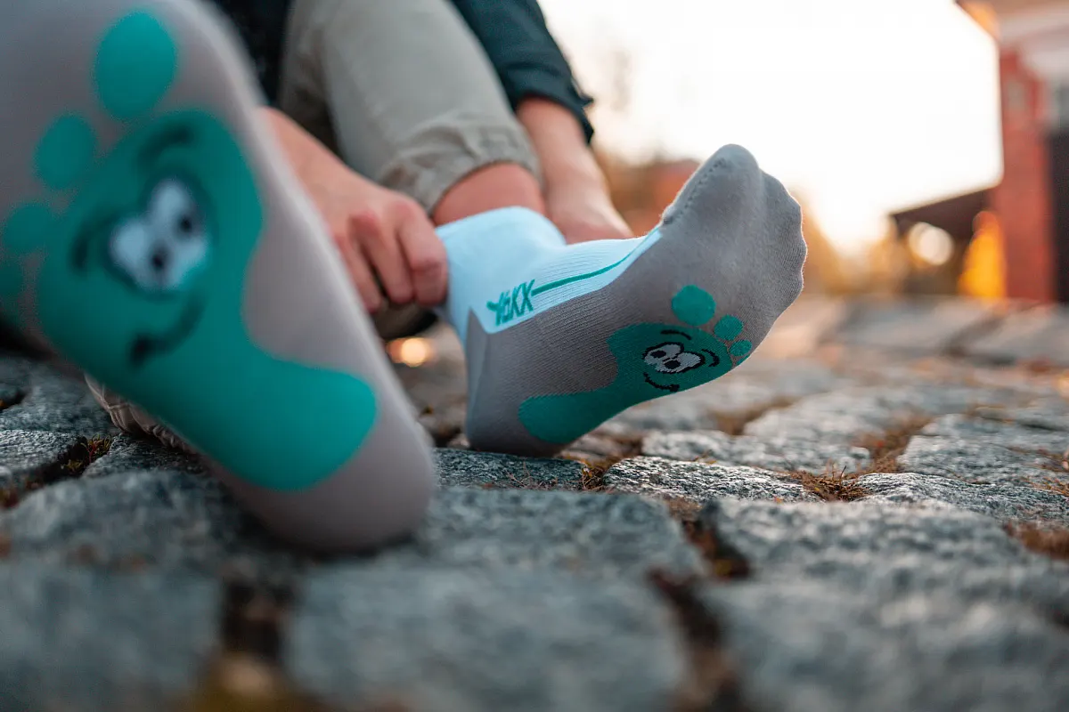 Calcetines Barefootan Deportivos Gris Claro - Imagen 4