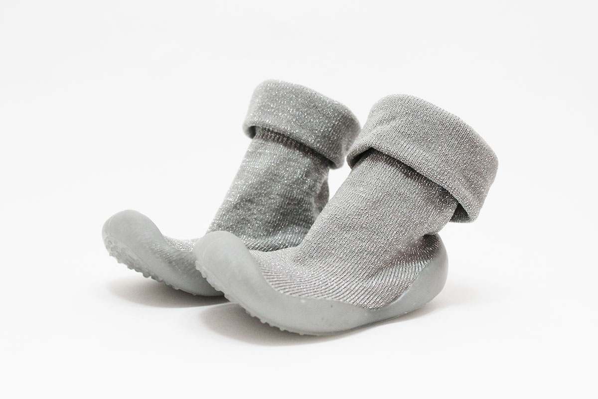 Calcetines con suela brillo gris - Imagen 3