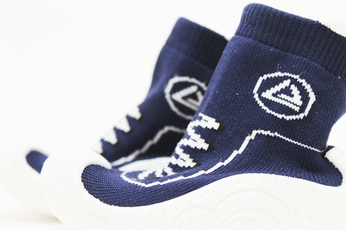 Calcetines con suela cordones azul - Imagen 5