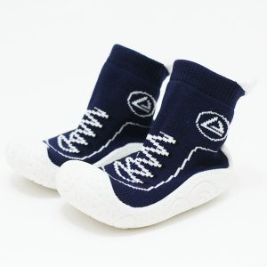 Calcetines con suela cordones azul