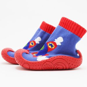 Calcetines con suela rojo y azul