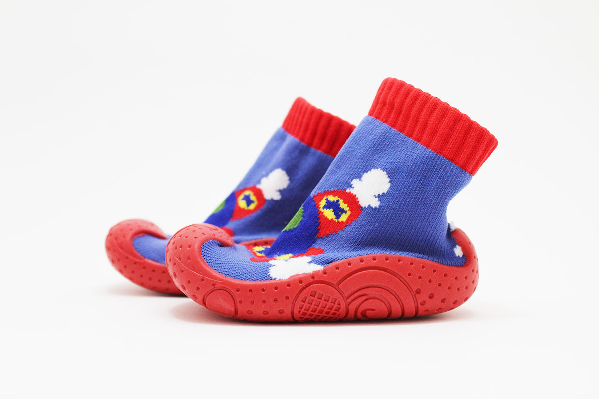 Calcetines con suela rojo y azul - Imagen 3
