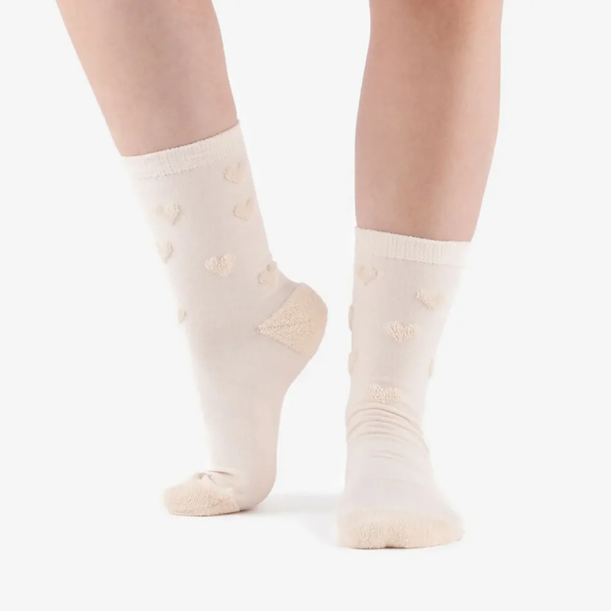 Victoria Barefoot Calcetines Corazones Beige - Imagen 2