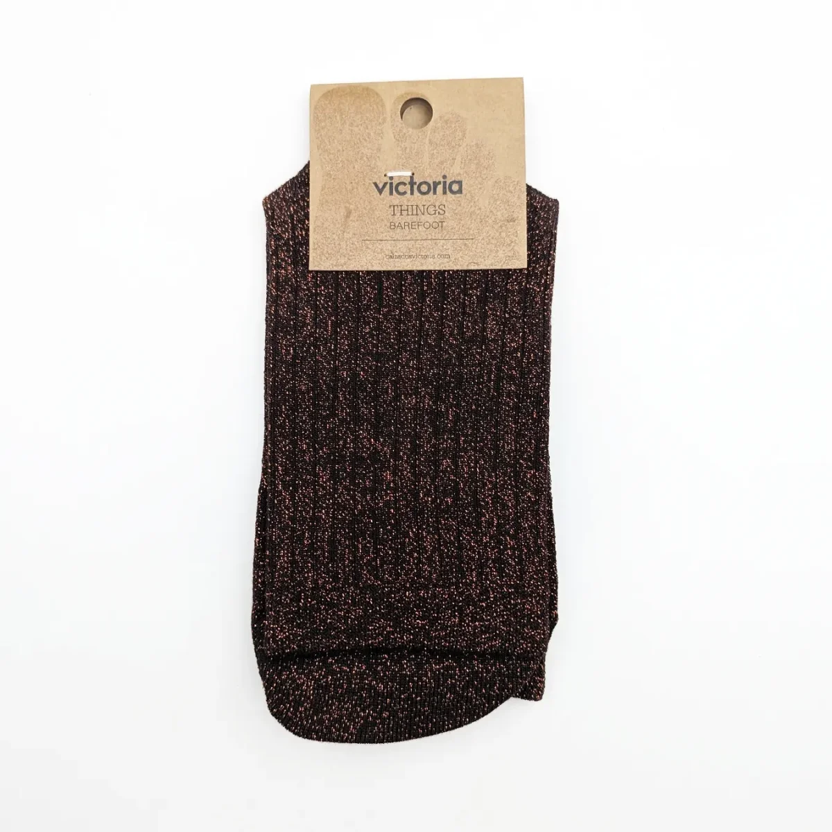 Victoria Barefoot Calcetines Lurex Bronce - Imagen 3