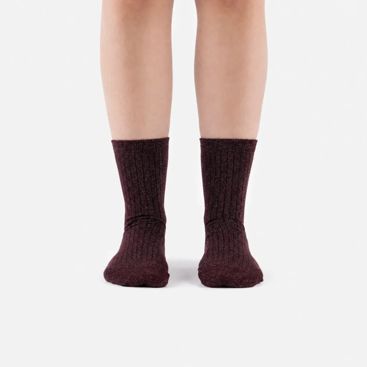 Victoria Barefoot Calcetines Lurex Burdeos - Imagen 2