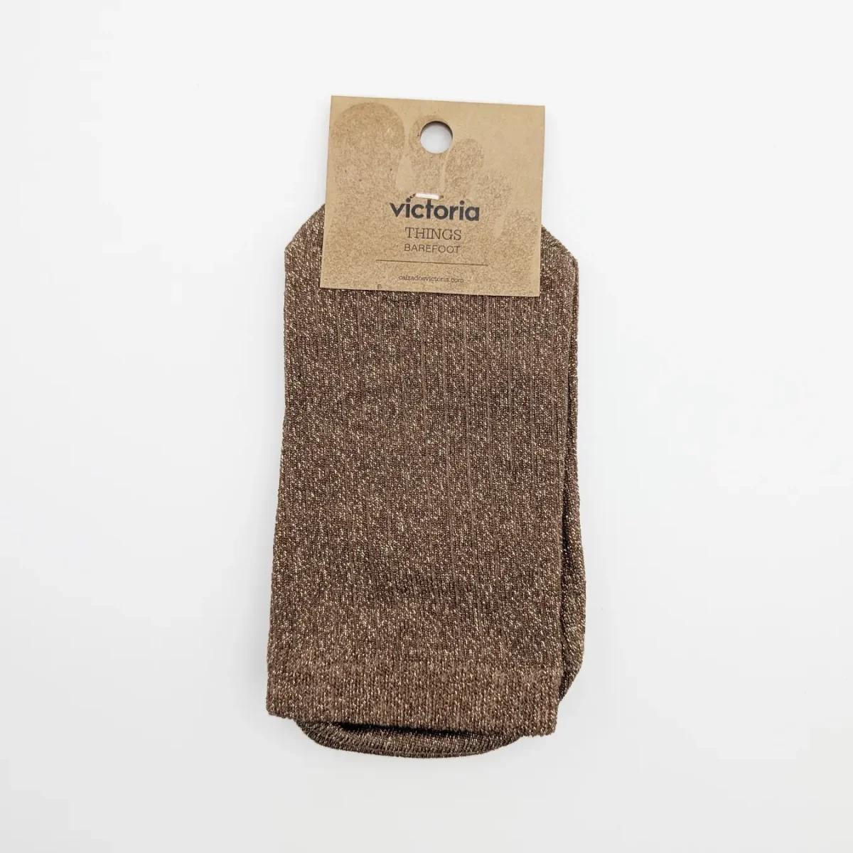 Victoria Barefoot Calcetines Lurex Camel - Imagen 3