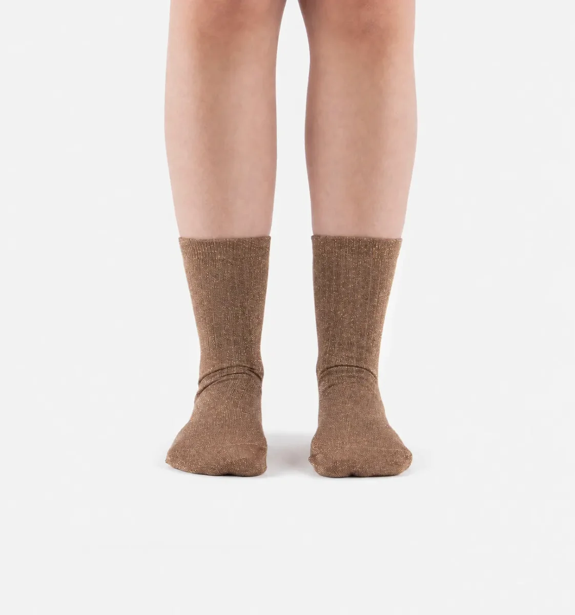 Victoria Barefoot Calcetines Lurex Camel - Imagen 2