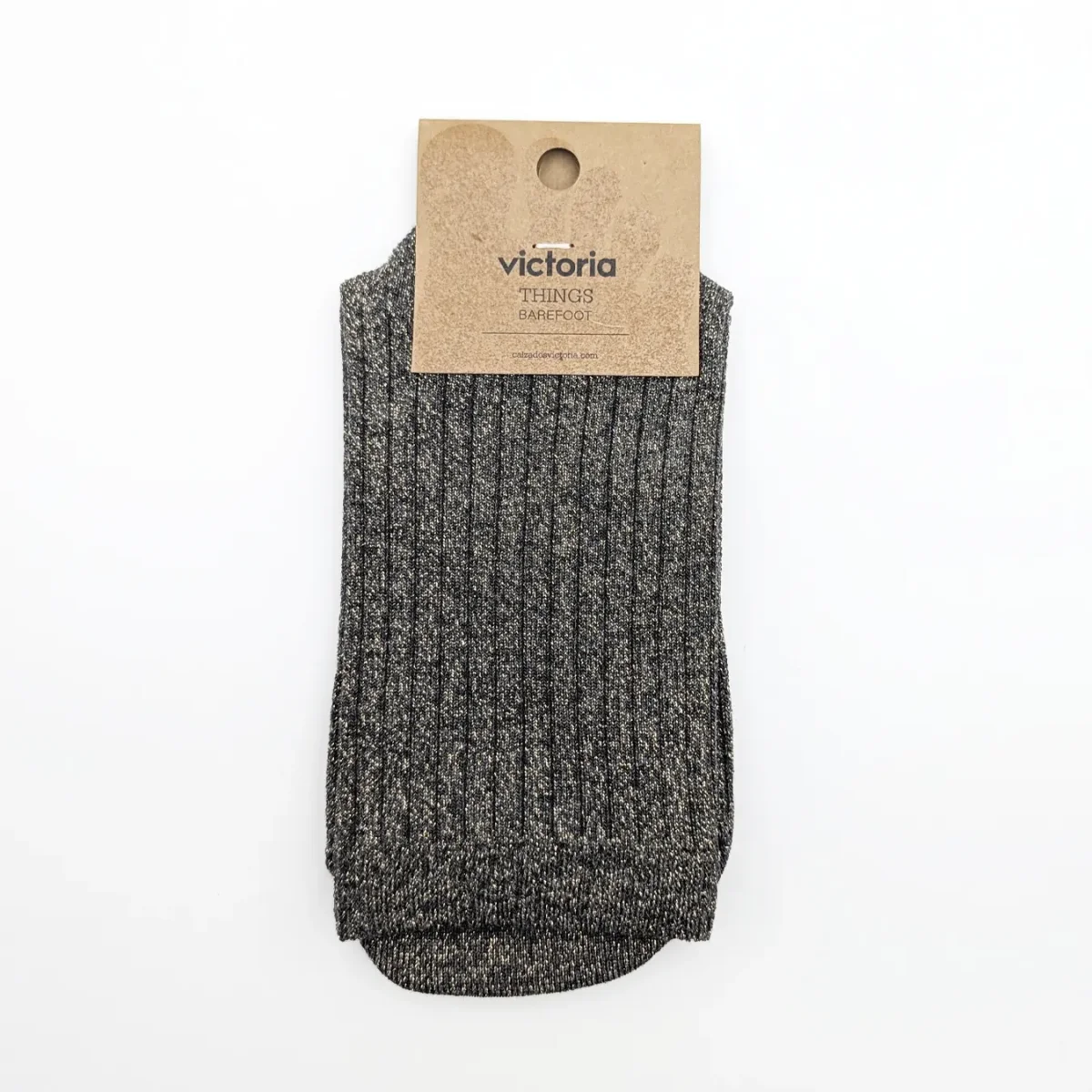 Victoria Barefoot Calcetines Lurex Gris - Imagen 3