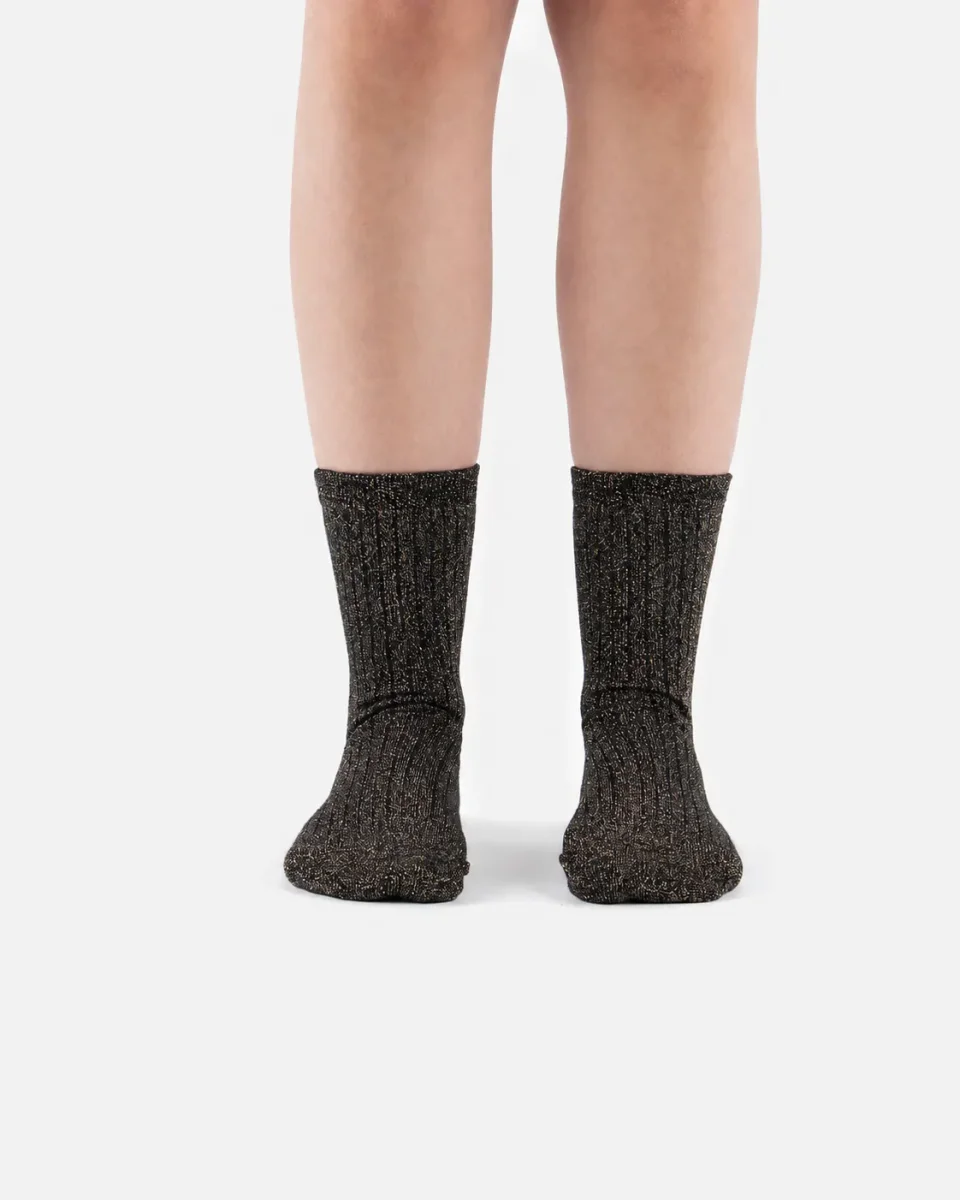 Victoria Barefoot Calcetines Lurex Negro