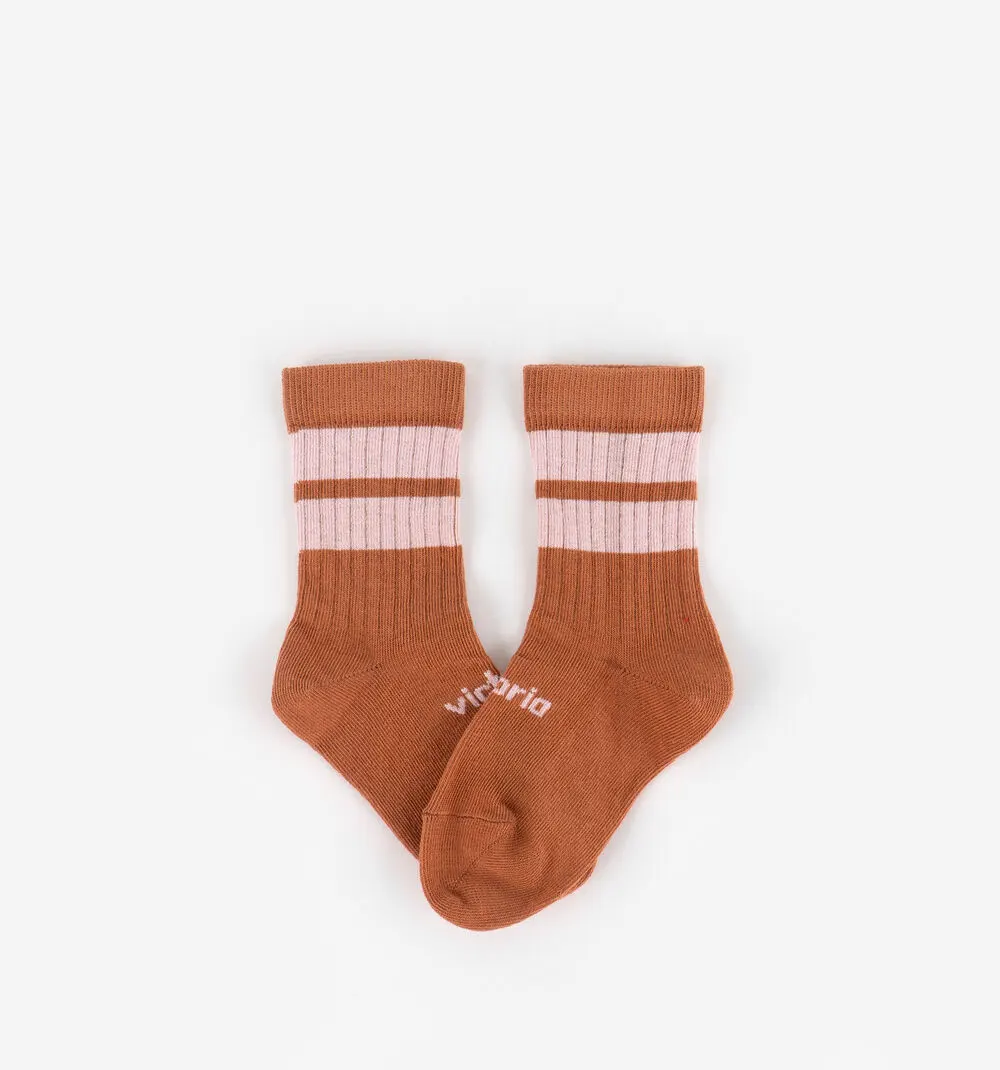 Victoria Barefoot Calcetines Rayas Camel - Imagen 4