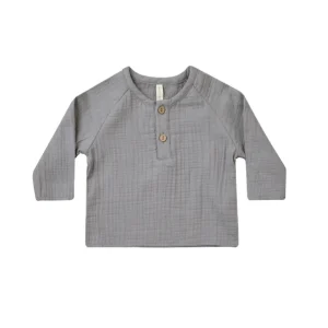 Blusa voile de algodón Gris- QUINCY MAE