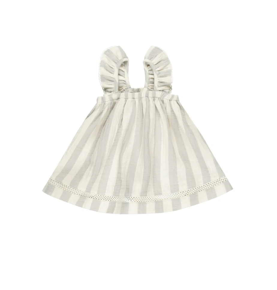 Vestido estampado rayas azules- QUINCY MAE