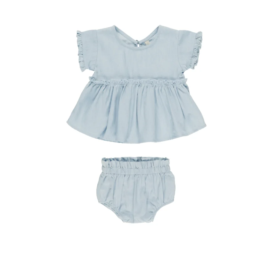 Vestido con culetín de Chambray- QUINCY MAE - Imagen 2
