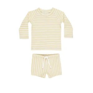 Conjunto bañador de camiseta y short Rayas Amarillas- QUINCY MAE