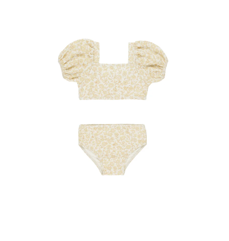 Bañador dos piezas estampado Flores Amarillas- QUINCY MAE - Imagen 2