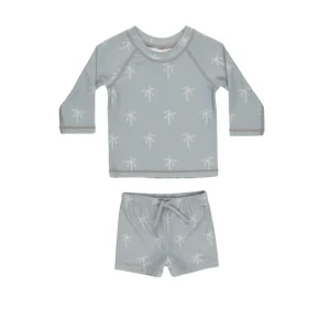 Conjunto bañador de camiseta y short Palmeras- QUINCY MAE