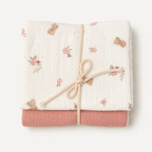 Pack Toallitas Lactancia Rosa -  Flores y Perritos-REPUNTS BY RAQUEL
