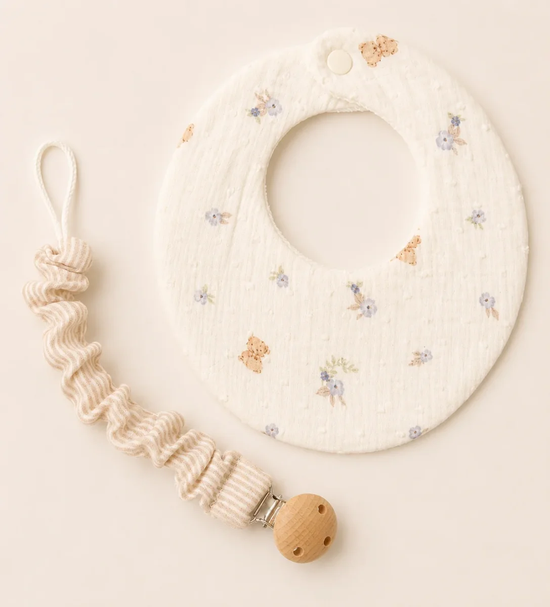 Cadena Chupete Rayas Beige-REPUNTS BY RAQUEL - Imagen 3