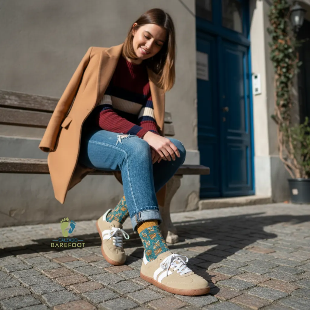 Coqueflex Zapatillas Suede Arena - Imagen 6