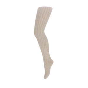 Leotardos de canalé Beige Melange- MP DENMARK