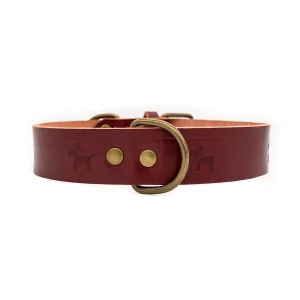 Collar para perros Cuero Premium Cereza