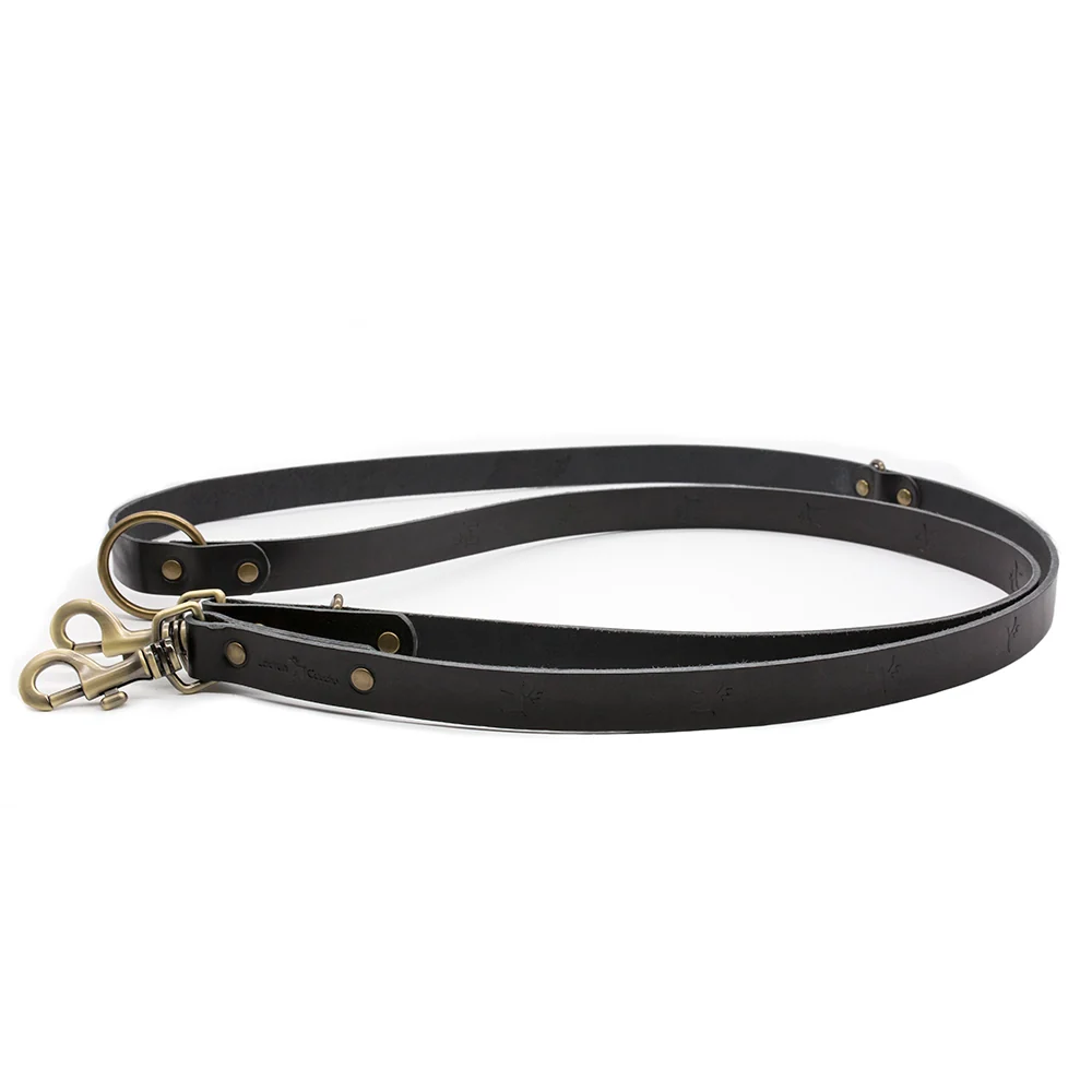 Correa para perros Cuero Premium Negro - Imagen 5