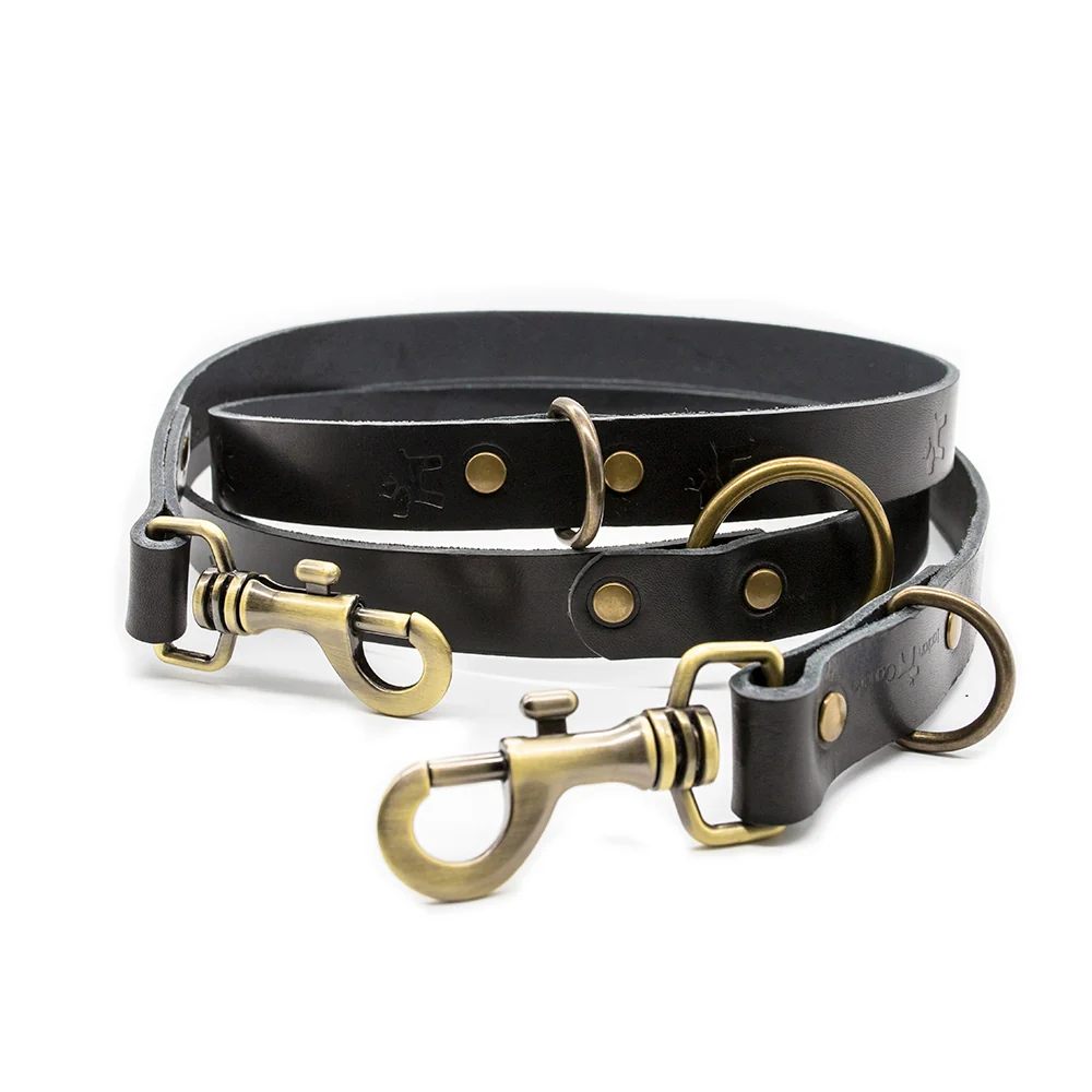 Correa para perros Cuero Premium Negro - Imagen 6