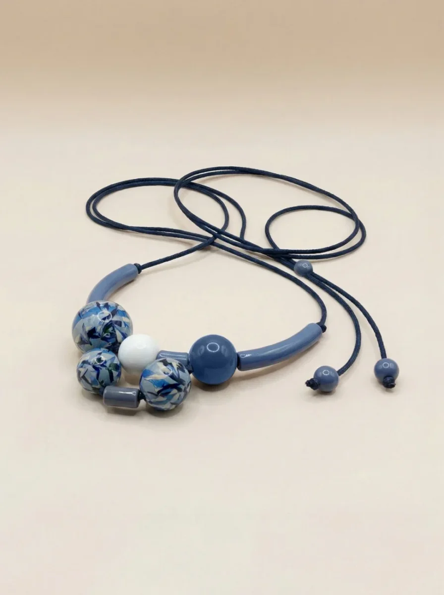 COLLAR BOLAS GRANDES PRINT AZUL CELESTE - Imagen 4