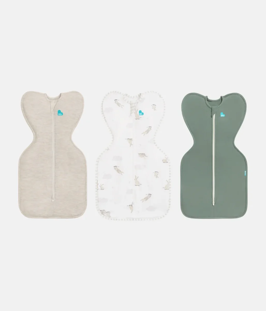 Swaddle Up Starter Set | 1,0 TOG | Blanco Nubes Conejitos | Blanco Soñador | Jaspeado Natural - Imagen 2