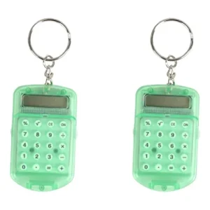 Llavero de Calculadora de bolsillo color verde