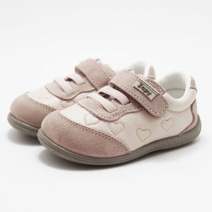 Deportivos Zapyflex respetuoso rosa corazones niña
