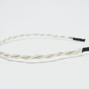 Diadema perlas entrelazadas niña