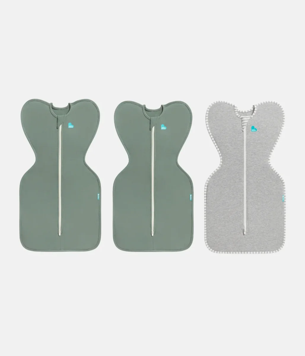 Swaddle Up Starter Set | 1,0 TOG | Blanco Nubes Conejitos | Blanco Soñador | Jaspeado Natural