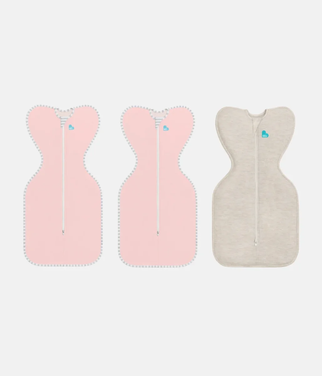 Swaddle Up Starter Set | 1,0 TOG | Blanco Nubes Conejitos | Blanco Soñador | Jaspeado Natural