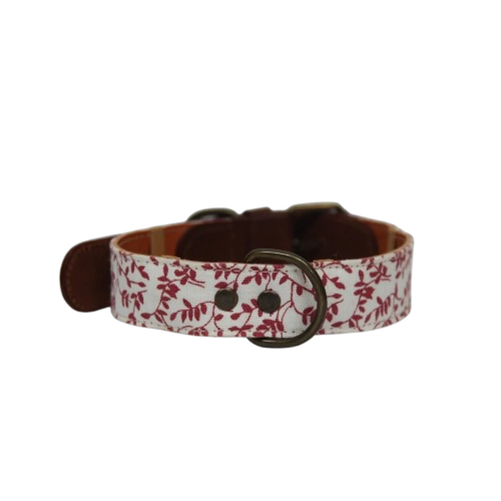 Collar para perros floral blanco y rosa (outlet)