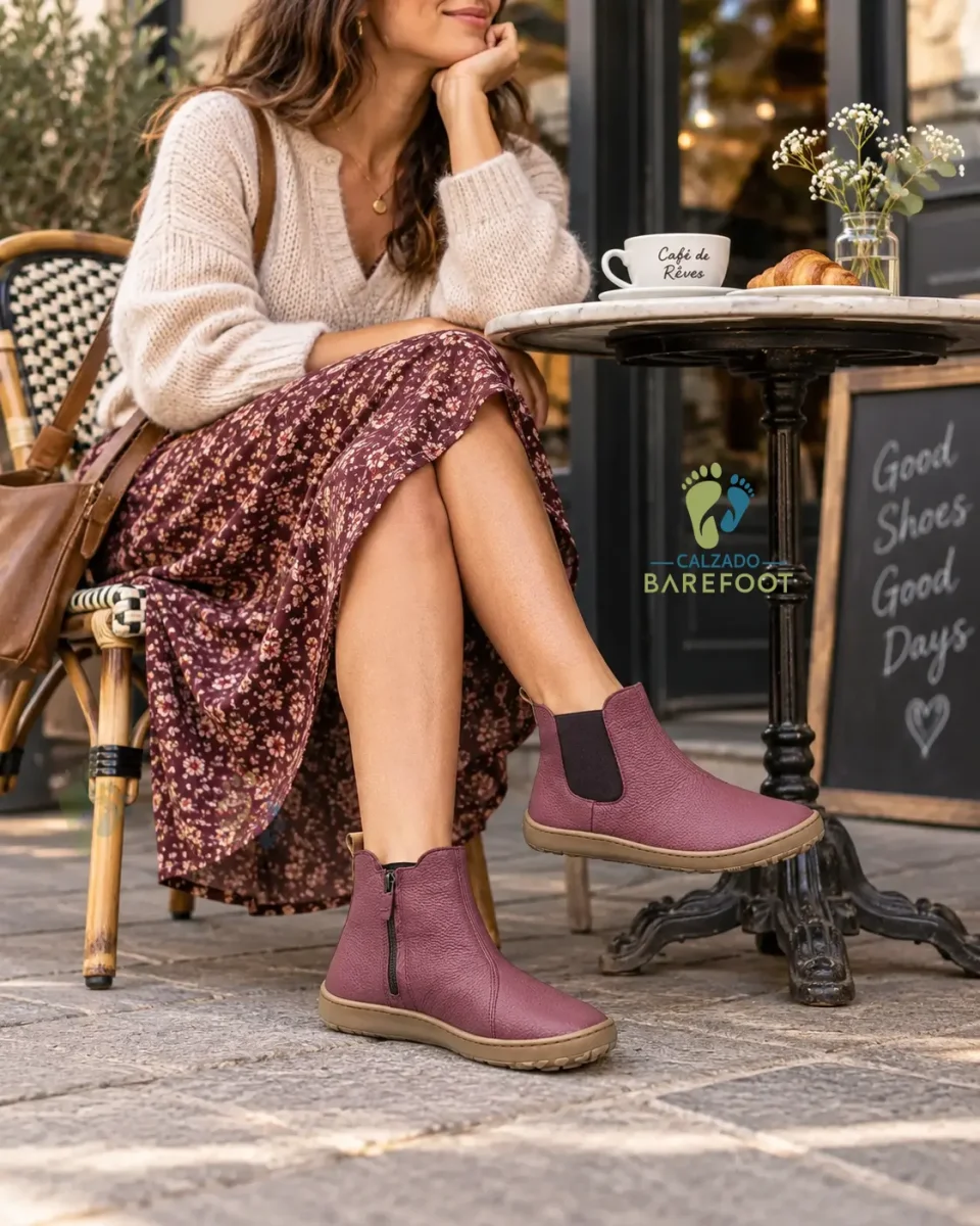 Froddo Barefoot Botines Chelsea Burdeos - Imagen 3