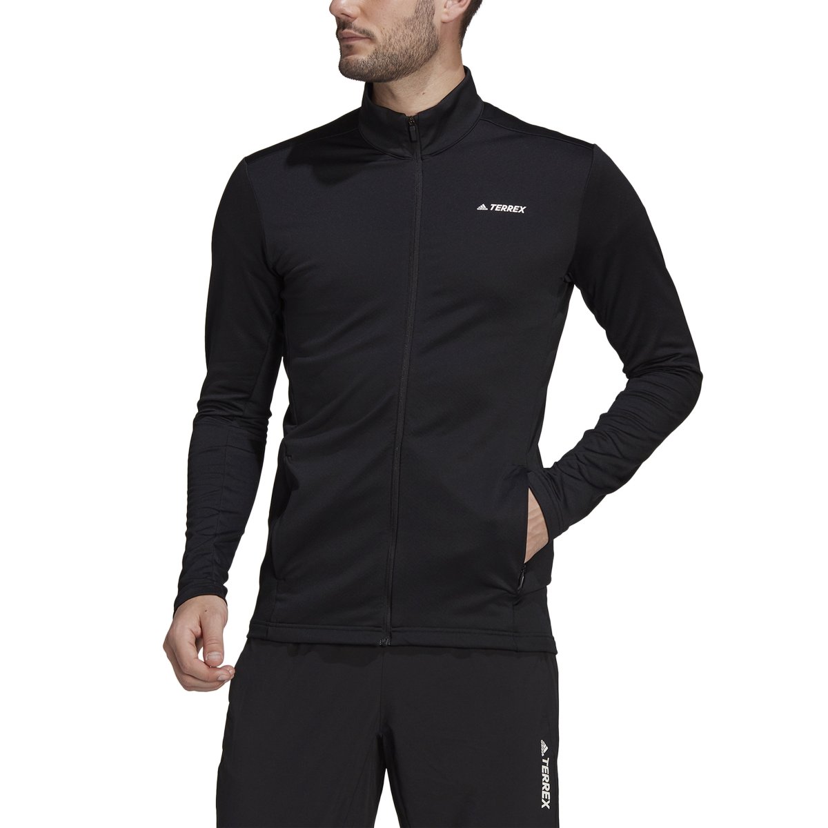 CHAQUETA MT FULL ZIP FLEECE COLOR BLACK - Imagen 5