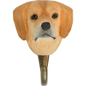 Perchero para complementos de perros con forma de Golden Retriever