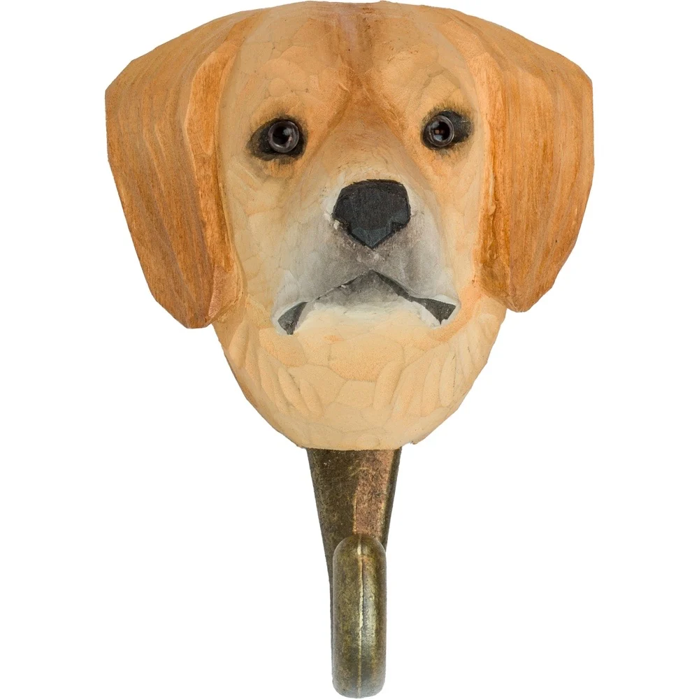 Perchero para complementos de perros con forma de Golden Retriever