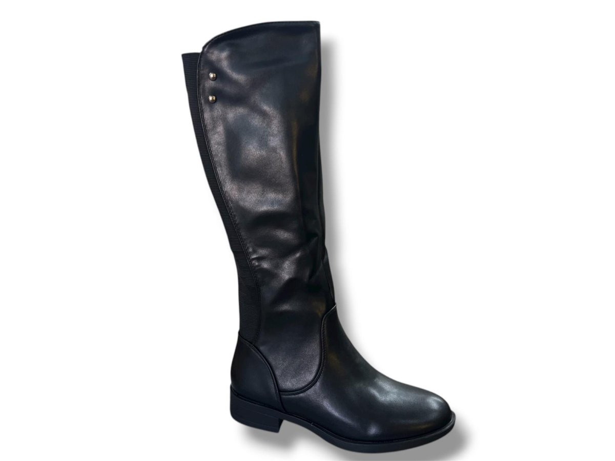 H 0208 Bota para señor con cremallera lateral de color negro