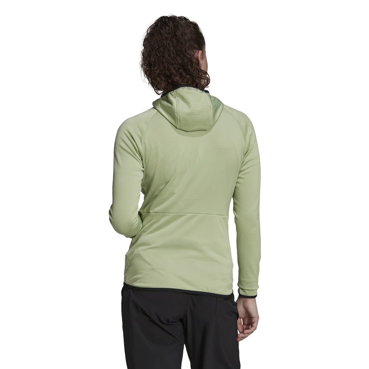 CHAQUETA CON CAPUCHA W TX FLOOCE LT HJ COLOR MAGIC LIME/BLACK - Imagen 4