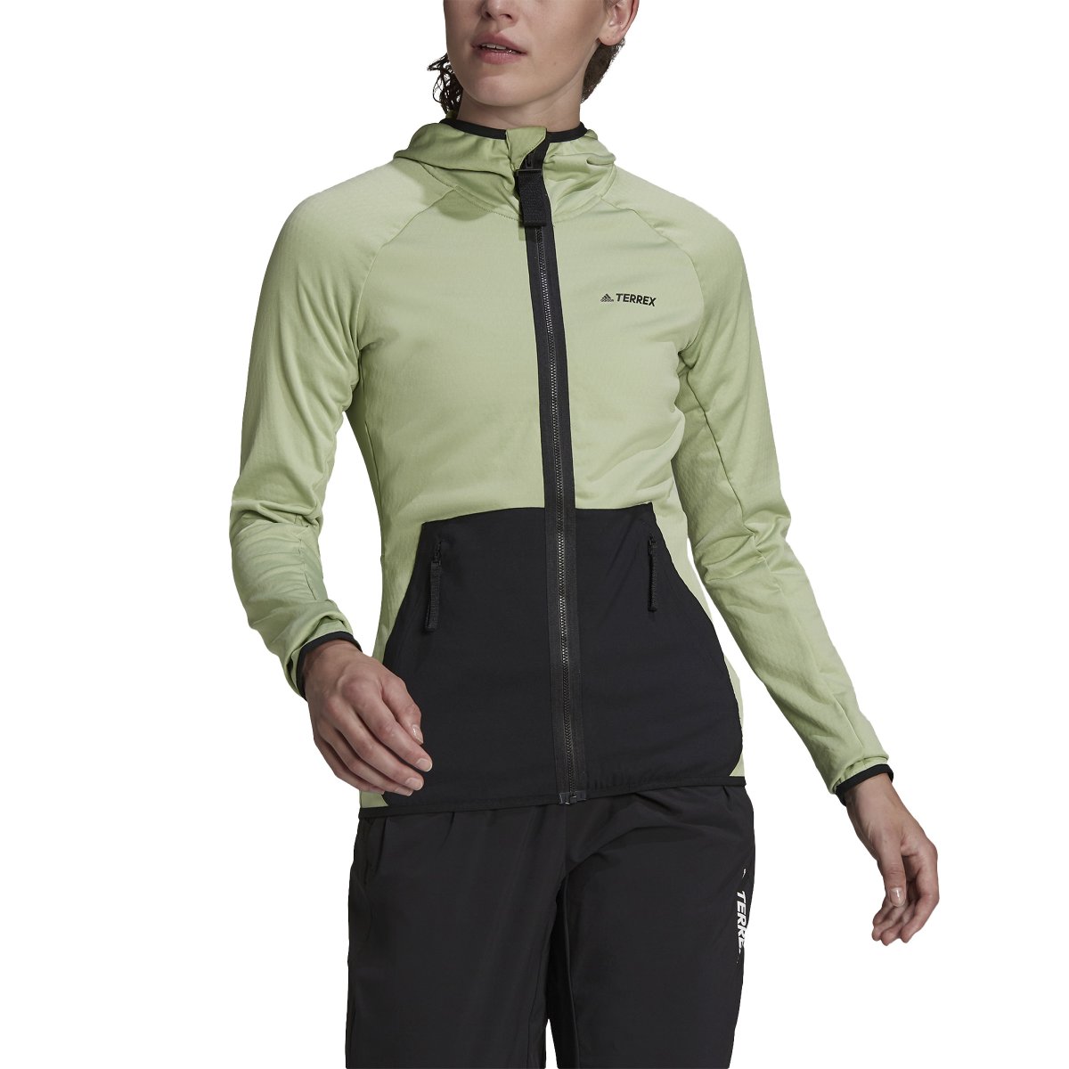 CHAQUETA CON CAPUCHA W TX FLOOCE LT HJ COLOR MAGIC LIME/BLACK - Imagen 3