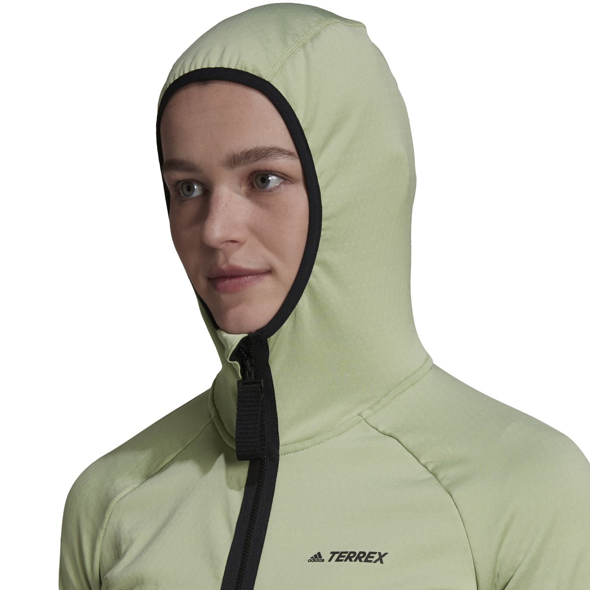 CHAQUETA CON CAPUCHA W TX FLOOCE LT HJ COLOR MAGIC LIME/BLACK - Imagen 5