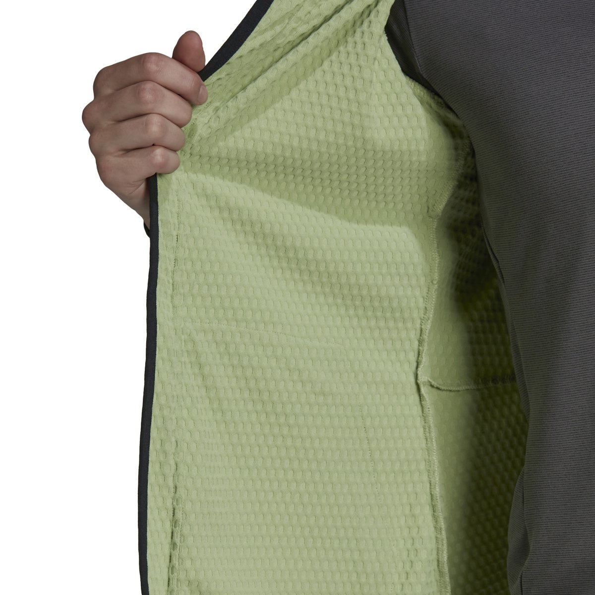 CHAQUETA CON CAPUCHA W TX FLOOCE LT HJ COLOR MAGIC LIME/BLACK - Imagen 6